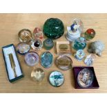 Collection of Vintage Glass Paperweights, including Selkirk Glass, Original Glass Collection,