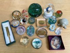 Collection of Vintage Glass Paperweights, including Selkirk Glass, Original Glass Collection,