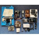 Collection of Vintage Cameras, comprising Canon Ultrasonic Digital Camera, Zeiss Icon,