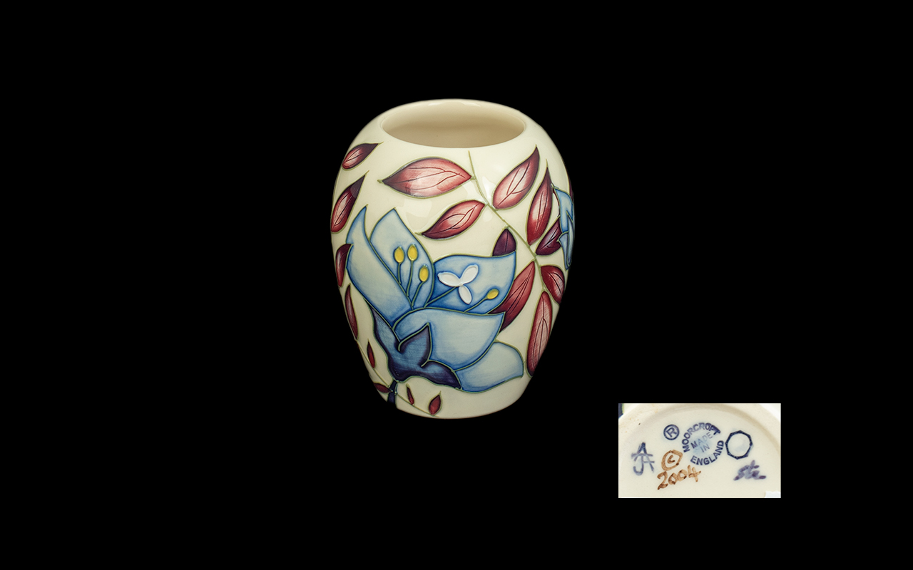 Moorcroft Vase of Small Proportions. Full Stamps to Base.