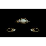 Edwardian Period Ladies 18ct Gold Attractive Opal & Diamond Set Ring.