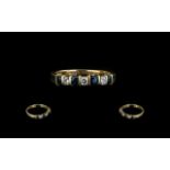 14ct Gold Attractive Sapphire & Diamond Set Ring, full hallmark for 14 ct to shank.