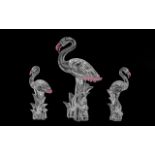 Swarovski Crystal Wild Animal Figure 'Feathered Beauties' 'Pink Flamingo', code no.