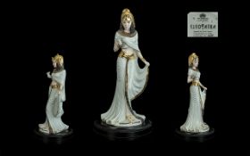 Coalport Hand Painted Ltd Edition Porcelain Figure ' Cleopatra ' Designer David Cornell.