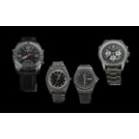 Four Gent's Wrist Watches, comprising a Rotary Men's Chronograph Stainless Steel Bracelet Watch,