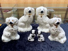 Collection of Six Beswick Staffordshire Dogs, comprising a pair of 10" dogs, a pair of 8" dogs,