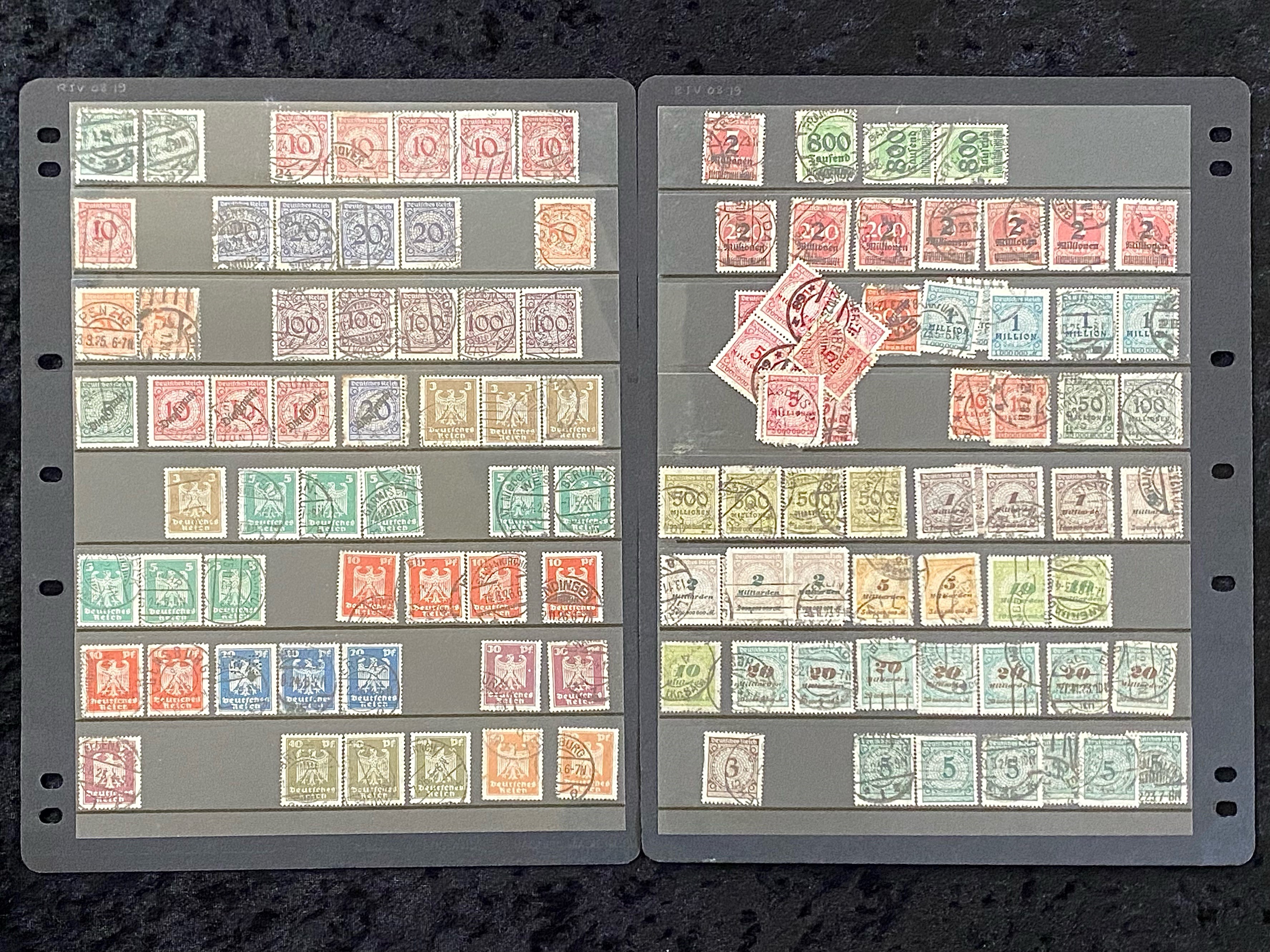 Stamps Interest - Germany 1920's - 30's duplicate fine used/mint collection on 8 album and hagner - Image 4 of 4