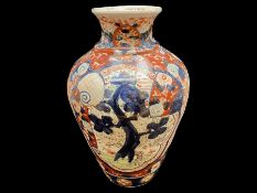 Imari Style Chinese Vase - Has been adapted into a lamp base at some time.