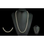 Ladies Superb Quality Cultured Pearl Necklace With 9ct Gold Clasp - Well Matched Pearls,