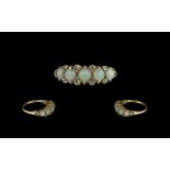 Antique Period Attractive 18ct Gold Opal & Diamond Set Ring.