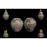 Large Pair Of Japanese Imari Vases, 19thC.