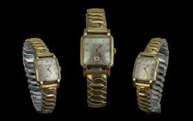 Gruen - Veri Thin Precision Gold Plated Gents Mechanical Wrist Watch - With Gold Tone Expanding