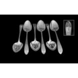 Irish Set of Six Superb Sterling Silver Large Table Spoons with clear hallmark for Dublin 1805,