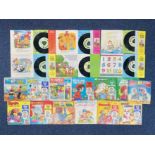 Collection of Childrens 'It's Fun to Read & Hear' Book & 45 rpm Recording Sets, comprising Peter