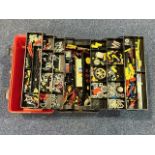 Vintage Lego Technic Set, in a large case with pull out sections, includes Technic Control Centre,