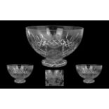Large Waterford Crystal Bowl, with a pedestal base,