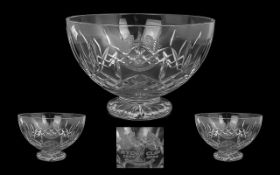 Large Waterford Crystal Bowl, with a pedestal base,