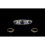 Ladies Superb Antique Period Sapphire and Diamond Set Ring,