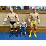WWF/WWE Large Wresting Figures, comprising Hulk Hogan 32" tall, Stone Cold Steve Austin 32" tall,