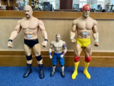 WWF/WWE Large Wresting Figures, comprising Hulk Hogan 32" tall, Stone Cold Steve Austin 32" tall,