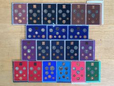 A Collection of 20 Royal Mint Coin Year Sets, dates to include 1972, 73, 2 x 74, 75, 77, 3 x 78, 79,