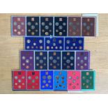 A Collection of 20 Royal Mint Coin Year Sets, dates to include 1972, 73, 2 x 74, 75, 77, 3 x 78, 79,