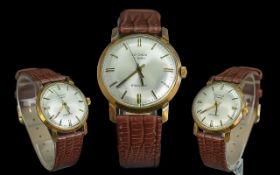 Sekonda - 17 Jewels Mechanical Steel Cased Wrist Watch, with seconds sweep, silvered dial, gold