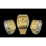 Seiko Twin Quartz Gold on Steel Gent's Wrist Watch, number to back of case 930418.
