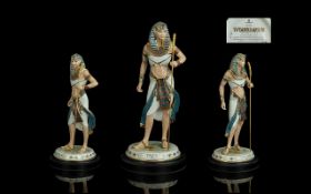 Wedgwood Hand Painted Ltd Edition Porcelain Figure ' Legends of The Nile ' King Tut ' The Boy King.