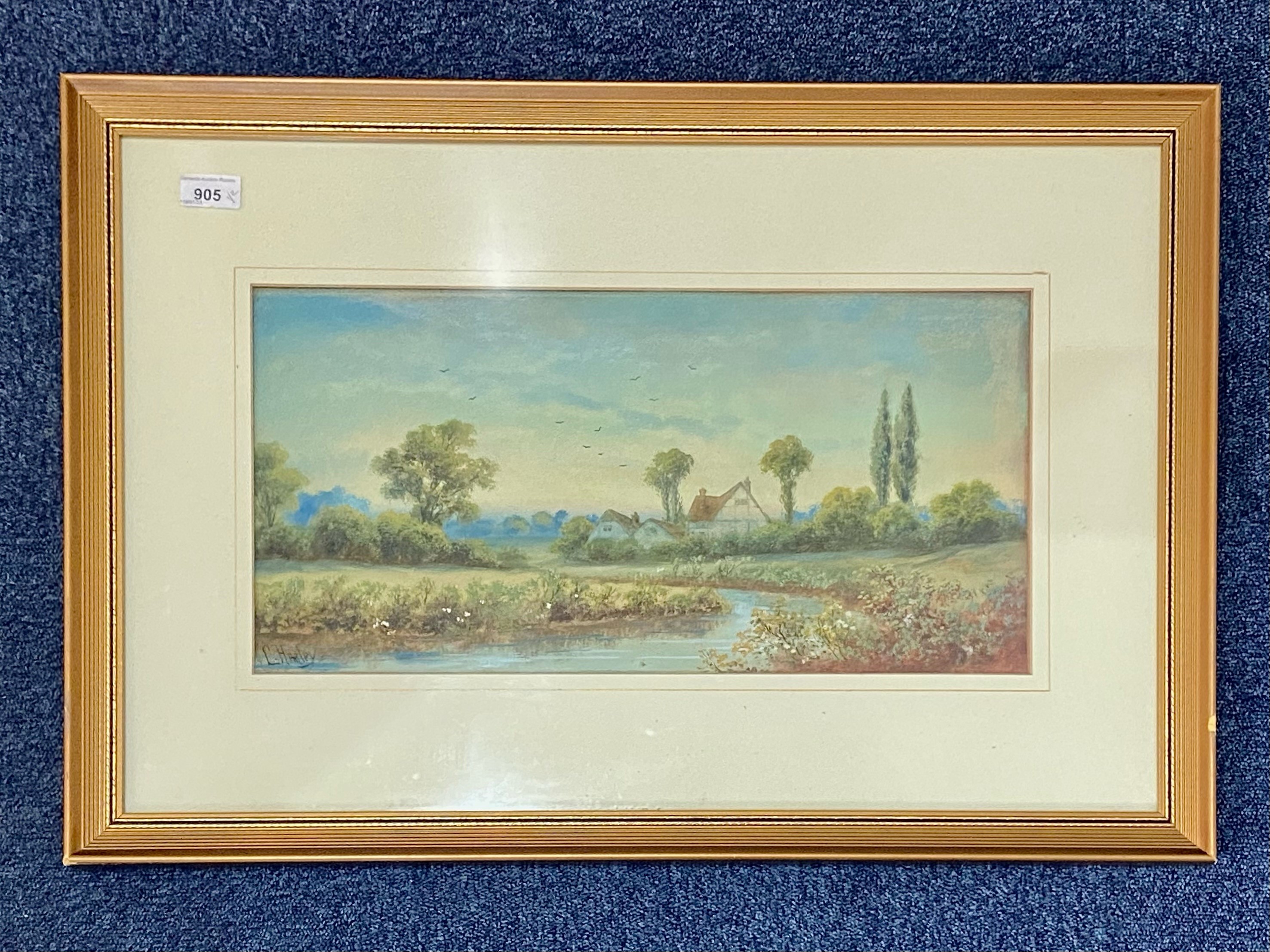 Thomas Wainwright Watercolour Landscape with Sheep, signed and dated lower left 1865. Measures 9.5'' - Image 3 of 3