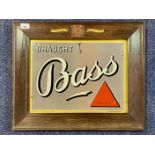 Original Pub Advertising Mirror, Draught Bass, with Royal Appointment plaque,