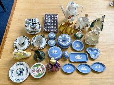 Collection of Assorted Porcelain including a quantity of Blue Jasper Wedgwood,