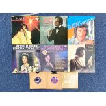 Six Albums Comprising two Englebert Humperdinck, two Johnny Mathis, Elvis 'You'll Never Walk Alone',