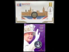 Harrington & Byrne 2020 Brexit Silver Proof 50p Coin & Stamp Cover In Original Blue Folder.