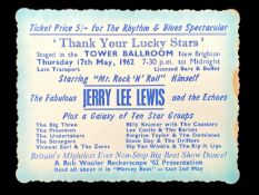 Jerry Lee Lewis Original Ticket - Unused 17.5.1962 for his show at New Brighton Tower Ballroom.