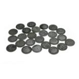 A Collection of 25 Silver Three Pence Coins