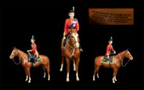 Beswick Hand Painted Horse and Rider Figure ' H.M. Queen Elizabeth II On Imperial ' Model No 1546.