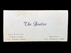 The Beatles Original Business Card For Allan Williams - Circa 1960 - 1961.