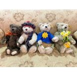 Four Steiff Teddy Bears,