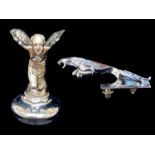 A Rolls Royce Motors Ltd. Reproduction Flying Lady, car mascot/paperweight. 4.5" high.