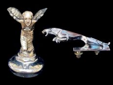 A Rolls Royce Motors Ltd. Reproduction Flying Lady, car mascot/paperweight. 4.5" high.