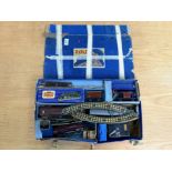 Hornby Dublo Electric Train Set, including track, trains, carriages, power pack and accessories.