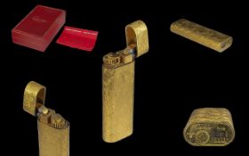 Cartier Paris 18ct Gold Plated Lighter,