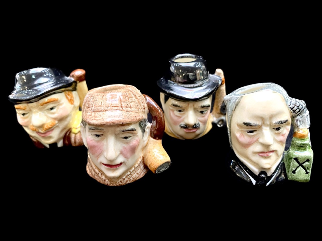 Aertone Miniature Sherlock Holmes Collection Toby Jugs, comprising a set of four Holmes, Watson, - Image 3 of 3