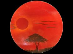 Large Poole Pottery Platter ' African Sky', measures 42 cm - 16" diameter,