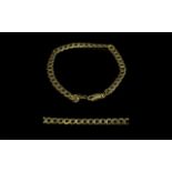 Unisex 9ct Gold Hollow Curb Bracelet From Goldsmiths Jewellers. In As New Condition.