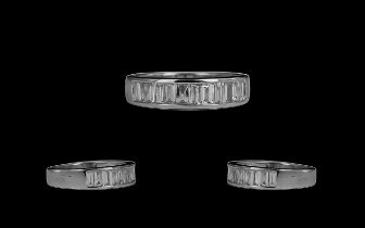 18ct White Gold - Superb Quality Diamond Set Ring. Full Hallmark to Interior of Shank.