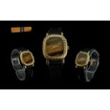 Bueche Girod Ladies 9ct Gold Cased Quartz Wrist Watch with Original Bueche Girod Watch Strap. c.