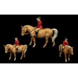 Beswick Hand Painted Pony and Rider Figure ' Boy on Pony ' Palomino. Model No 1500. Designer A.