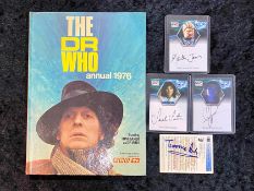 Dr Who Interest Autographs - 1976 Tom Baker, Dr Who Annual, Containing Autographs of Tom Baker,